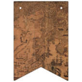 Bannière À Fanions Carte antique du Cap-Breton 1758 (Troisième drapeau)