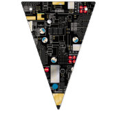 Bannière À Fanions Carte de circuit noir (Premier drapeau)