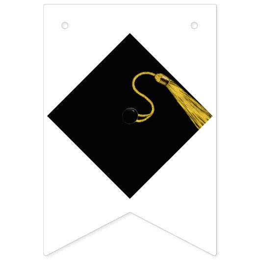 Bannière À Fanions Cartes de graduation noires (Premier drapeau)