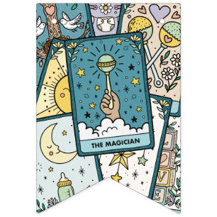 Bannière À Fanions Cartes de Tarot Baby Shower