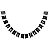 Bannière À Fanions Célébration de la fête du divorce Blanc noir (Tout)