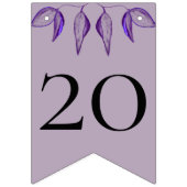 Bannière À Fanions Célébration de la Quinceañera violette (Premier drapeau)