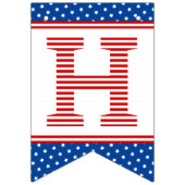 Bannière À Fanions Célébration étoilée Rouge Blanc Bleu (Deuxième drapeau)