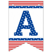 Bannière À Fanions Célébration étoilée Rouge Blanc Bleu (Troisième drapeau)