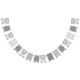 Bannière À Fanions Céramique gris dentelle