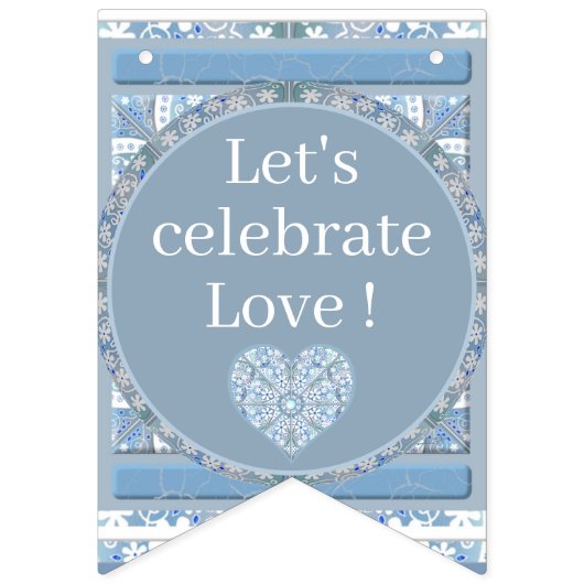 Bannière À Fanions Céramique Lace Bleu clair (Deuxième drapeau)