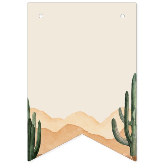 Bannière À Fanions C'est un Boy Desert Cactus Baby shower Sud-Ouest (Premier drapeau)