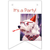 Bannière À Fanions C'est un chien de fête qui fête (Deuxième drapeau)