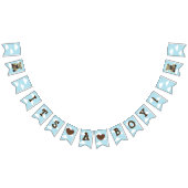 Bannière À Fanions C'est un garçon Blue Nuages Teddy Bear Baby shower (Tout)
