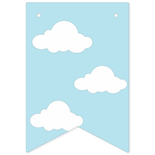 Bannière À Fanions C'est un garçon Blue Nuages Teddy Bear Baby shower (Premier drapeau)