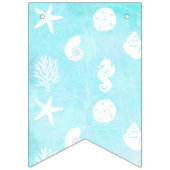 Bannière À Fanions C'est un garçon Blue Seashells Beach Baby shower à (Premier drapeau)