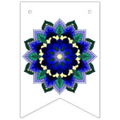 Bannière À Fanions C'est un garçon ! Mandala en bleu foncé (Deuxième drapeau)