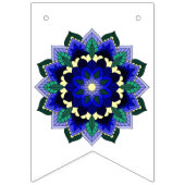 Bannière À Fanions C'est un garçon ! Mandala en bleu foncé (Premier drapeau)