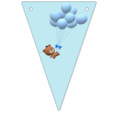 Bannière À Fanions C'est un garçon ours en peluche et des ballons (Premier drapeau)