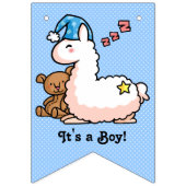 Bannière À Fanions C'est un lama de garçon ! (Premier drapeau)