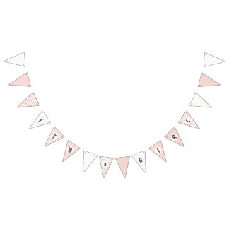 Bannière À Fanions C'est une décoration de Fille Baby shower. Rose
