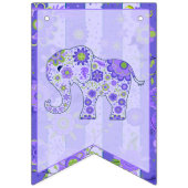 Bannière À Fanions C'est une fille ! L'éléphant fleurit le machaon (Deuxième drapeau)