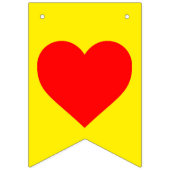 Bannière À Fanions Chaleur de coeur rouge Jaune (Deuxième drapeau)