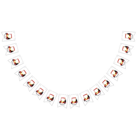 Bannière À Fanions Chariot de golf (Tout)