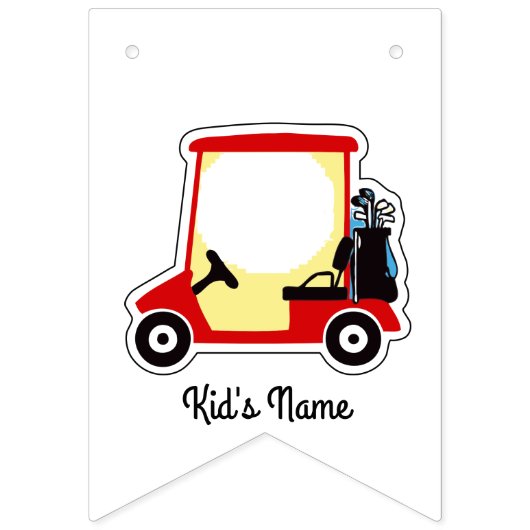 Bannière À Fanions Chariot de golf (Deuxième drapeau)