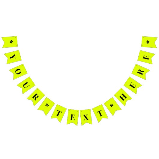 Bannière À Fanions Chartreuse Néon Couleur Unie | Sur mesure (Tout)