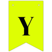 Bannière À Fanions Chartreuse Néon Couleur Unie | Sur mesure (Deuxième drapeau)