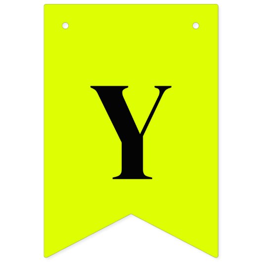 Bannière À Fanions Chartreuse Néon Couleur Unie | Sur mesure (Deuxième drapeau)