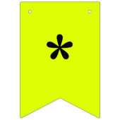 Bannière À Fanions Chartreuse Néon Couleur Unie | Sur mesure (Premier drapeau)
