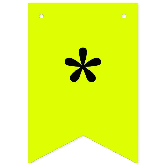 Bannière À Fanions Chartreuse Néon Couleur Unie | Sur mesure (Premier drapeau)
