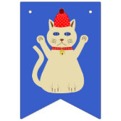 Bannière À Fanions Chat de Noël sur mesure (Premier drapeau)