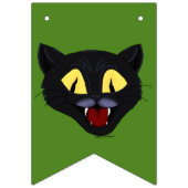 Bannière À Fanions Chat noir d'Halloween (Deuxième drapeau)