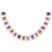 Bannière À Fanions Chat noir mignon Pastel Halloween Joyeux anniversa (Tout)