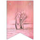 Bannière À Fanions Chaussures de ballet rose Ballerina (Troisième drapeau)