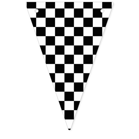 Bannière À Fanions Checkered noir et blanc (Premier drapeau)