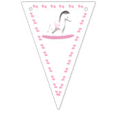 Bannière À Fanions Cheval rocheux rose et blanc (Premier drapeau)