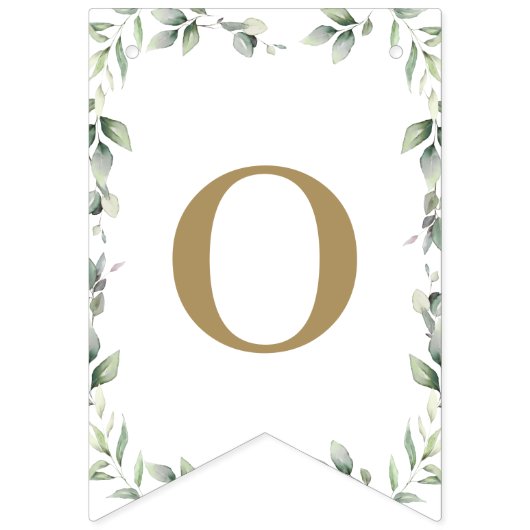 Bannière À Fanions Chic Noah's Ark Greenery Baptême Christening (Deuxième drapeau)