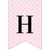 Bannière À Fanions Chic Rose Rayure Parisienne Future Mme Mariage (Deuxième drapeau)