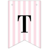 Bannière À Fanions Chic Rose Rayure Parisienne Future Mme Mariage (Premier drapeau)