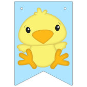 Bannière À Fanions Chick Birthday Party Blue (Premier drapeau)