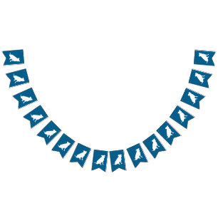 Bannière À Fanions Chien Baby shower Pit Pitbull Blue Boy