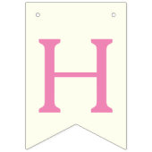 Bannière À Fanions Chien rose Chien à thème fête d'anniversaire (Deuxième drapeau)