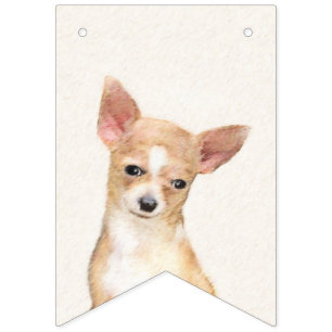 Bannière À Fanions Chihuahua Peinture - Cute Original Chien Art