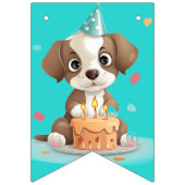 Bannière À Fanions Chiot d'anniversaire (Deuxième drapeau)
