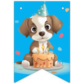 Bannière À Fanions Chiot d'anniversaire (Premier drapeau)