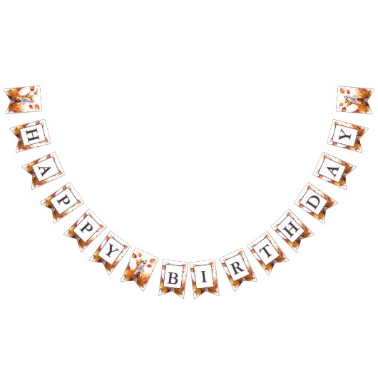 Bannière À Fanions Chute Vibes Aquarelle Fox - Anniversaire (Tout)