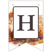 Bannière À Fanions Chute Vibes Aquarelle Tortoise - Anniversaire (Deuxième drapeau)