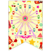 Bannière À Fanions Cirque lunatique de carnaval ou joyeux (Premier drapeau)