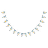 Bannière À Fanions Citron aux feuilles bleues, illustration botanique (Tout)