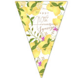 Bannière À Fanions Citron blanc (Deuxième drapeau)