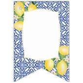 Bannière À Fanions Citrons Italiens Bleu Blanc Doux Bébé Garçon Douch (Premier drapeau)